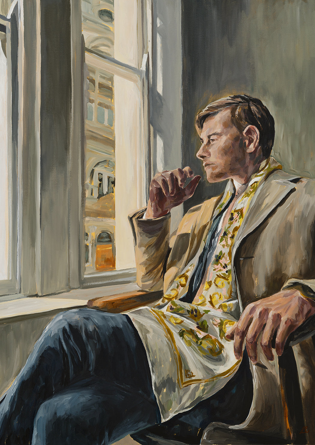 Just a gent, and his silk scarf.