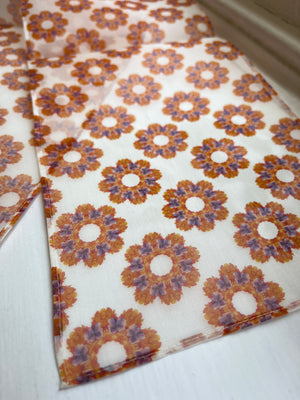 Silk Organza floral ribbon.
