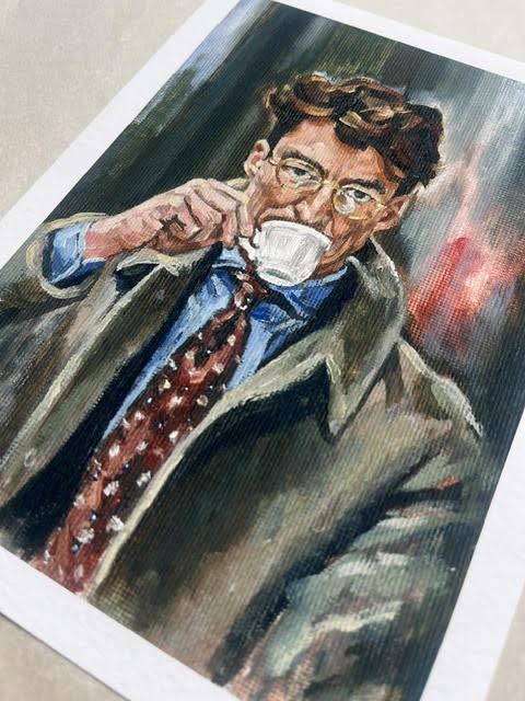 Just a gent, and his espresso.