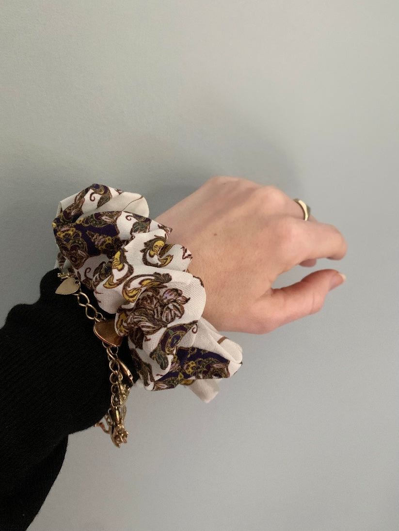 Baroque Gold Silk Scrunchie