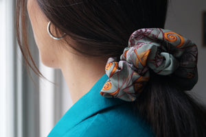 Secret Garden Silk Scrunchie.