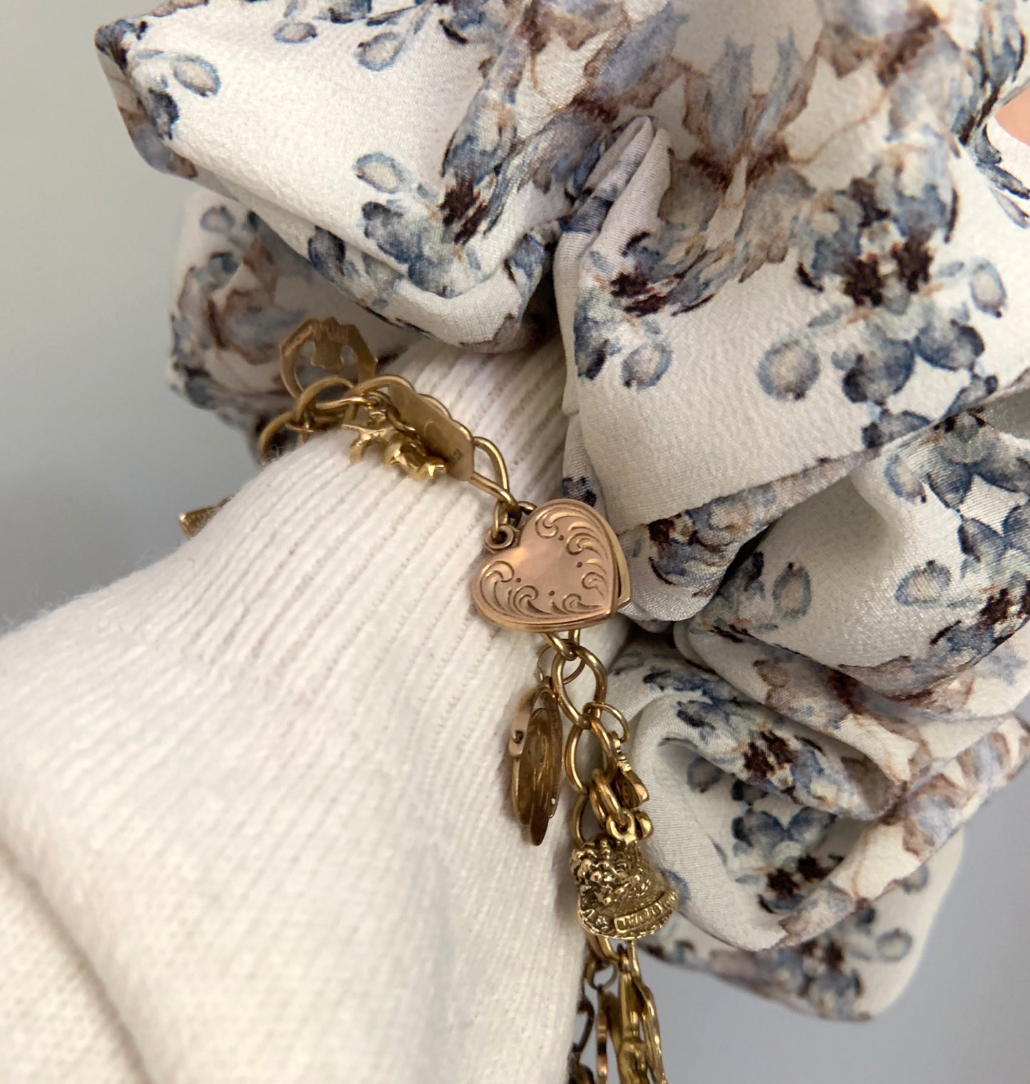 Ditsy Delphinium Silk Scrunchie.
